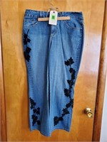 Embroidered blue jeans
by Coldwater Creek
size