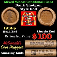 Lincoln Wheat Cent 1c Mixed Roll Orig Brandt McDon