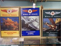 3 WINGS OF TEXACO MODEL PLANES