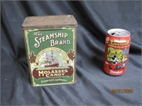 Vtg Steamship Candy Tin