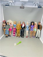 6 Barbie dolls & 4 Ken dolls 70's to 90's