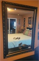 Beveled Mirror w/ Wood Frame