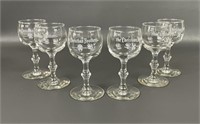 Vintage Christian Bros Wine Glasses (6)