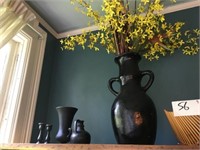 Black Vase (24"T) & Decorator Group (7) PCS