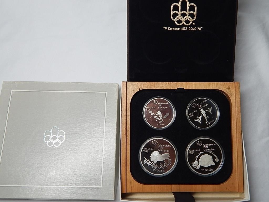 1976 Olympics Proof Coin Set .925 Fine Silver