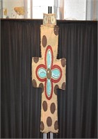 BEAUTIFUL BURLAP CROSS