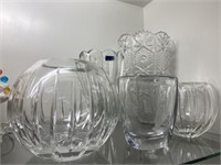 Waterford and Unsigned Crystal Vases