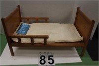 Wooden Doll Bed 14 X 25.5 X 15