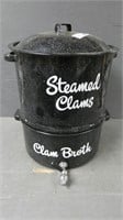 Enamelware Steamer Claw Pot