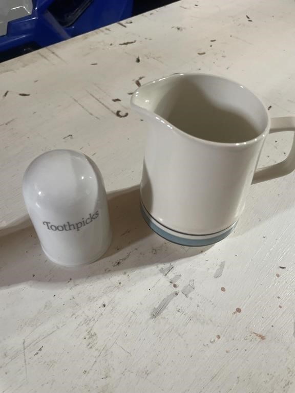 Toothpick holder and cream cup