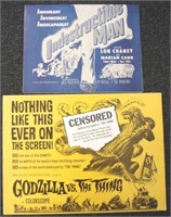 Two original horror movie publicity booklets