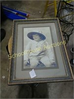 Vintage frame & photo approx 12x 16