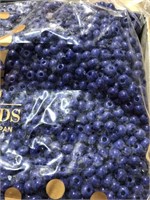 Miyuki 5 mm glass pony beads. Dark blue. Two