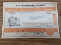 North American Rockwell corp stock certificate