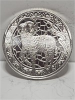 1 Troy Oz Round Lamb of God Design