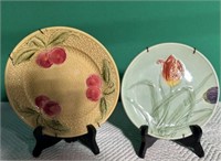 Two Majolica Pottery Plates