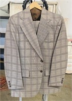 Vintage Grey/Plad 3 Piece Suit