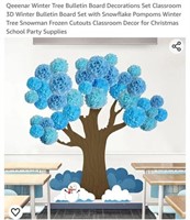 MSRP $10 Winter Tree Bulletin Board Decoration