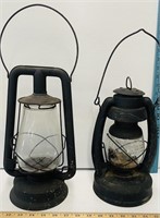 2 Antique Railroad Lanterns