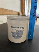 Roseville Pottery 1 qt. High Jar Crock Dresden, OH