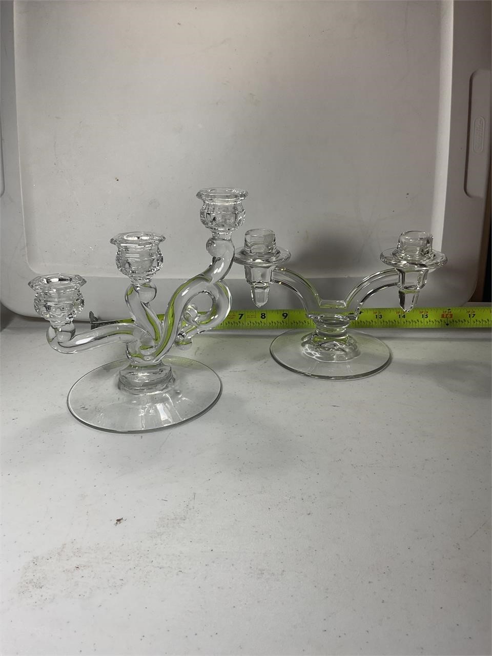 Orchid by Heisey Candle Stick Holders