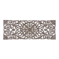 Malito 18 in. X 48 in. Grey Medallion Wooden Wall