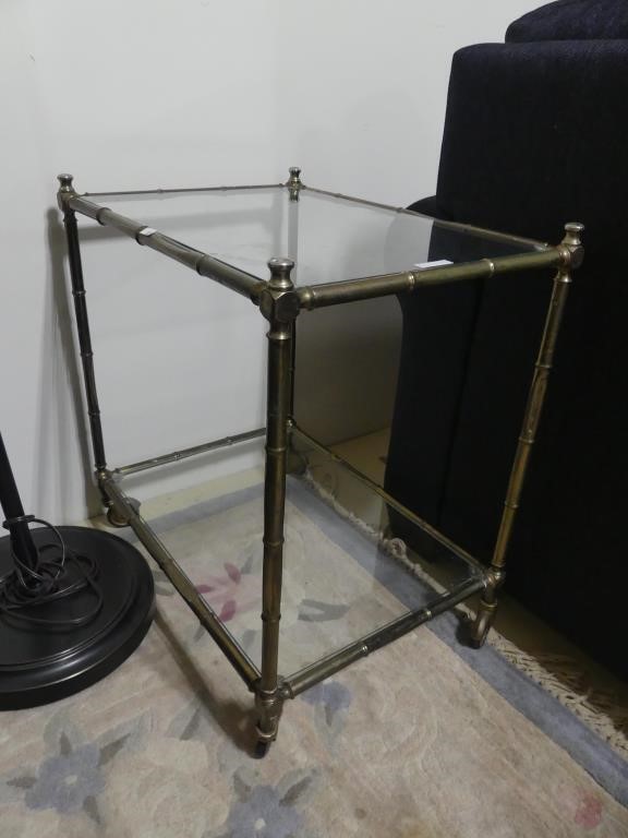 BRASS ITALIAN ROLLING BAR CART