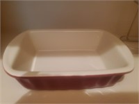 Red White Baking Dish