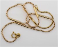 9ct gold snake and bar link chain