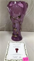 350 - ION TAMAIAN SIGNED HANDMADE GLASS VASE (A57)