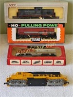 HO trains lot of 4 locomotives MIB! too!