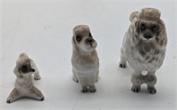 (KC) Vintage miniature poodles .5 - 2in h