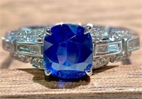 2ct Natural Sapphire 18Kt Gold Ring