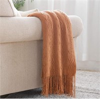 BOURINA Throw Blanket Textured Solid Soft