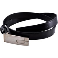 Gucci g logo leather belt black 83cm