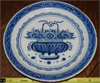 Antique Old Delft Handpainted Ceramic Plate 9"