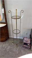 3 tier glass/iron stand
Approximately 10” x 48”