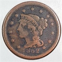 1852 USA Braided Hair Liberty Large Cent
