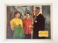 Claudia and David original 1946 vintage lobby card