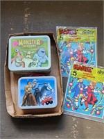 TIN LUNCH BOX MONSTER GAME AND MORE