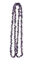 Amethyst & Sterling 40" Necklace