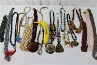 Vintage Boho Gemstone, Wood, Shell Jewelry