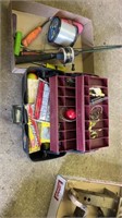 Fishing Rod & Tackle Box w/ Contents