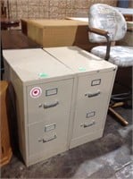 Two file cabinets, may have some rust