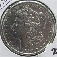 1890 Morgan Silver Dollar.