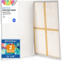 GOTIDEAL Stretched Canvases for Painting  24x36 In