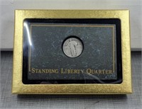 1928 Standing Liberty quarter in plaque.