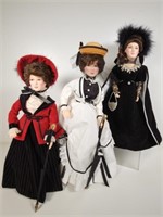 3 Effanbee Little Old New York Victorian Dolls