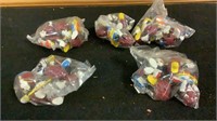 5 bags of California Raisins figurines