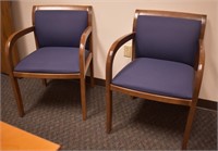 MAHOGANY FRAME GUEST CHAIRS 3X